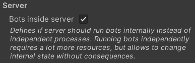 &quot;Bots inside server&quot; setting in Elympics Game Config