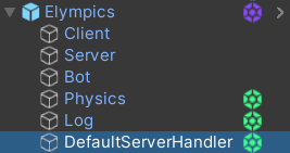 DefaultServerHandler object inside Elympics prefab