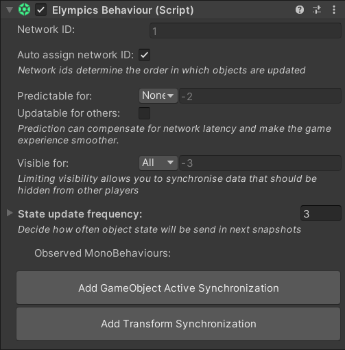 Elympics Behaviour editor