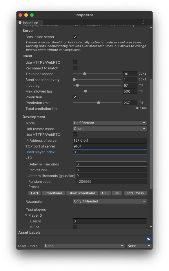 Static options set for half remote