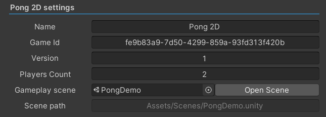 Pong Settings